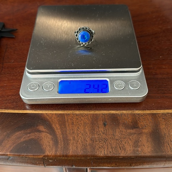 Vintage Stunning Blue Green Azurite Malachite Sterling Ring Stamped 925 Mexico - Picture 7 of 9